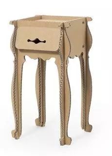 只用瓦楞纸就可以做出一件件家具，简直酷爆了