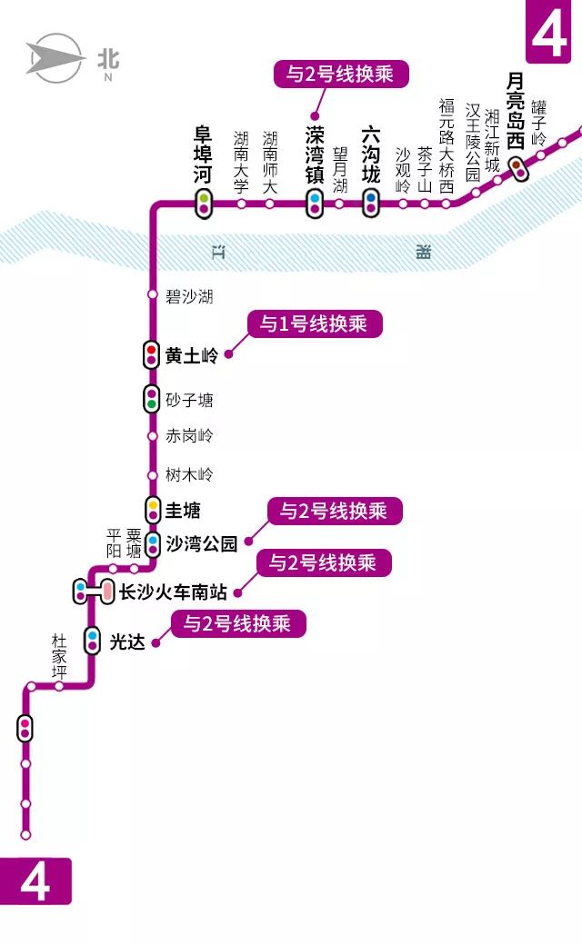 长沙地铁4号线全程需要多少分钟,长沙地铁4号线北延长线同心路站