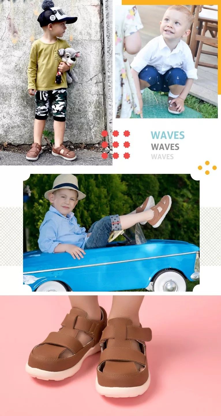 小蓝羊儿童凉鞋,舒适百搭不磨脚粗跟凉鞋推荐