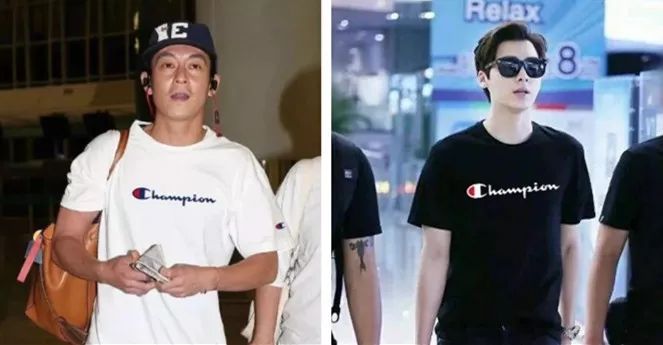 champion明星穿搭,全新champion冠军日版圆领卫衣