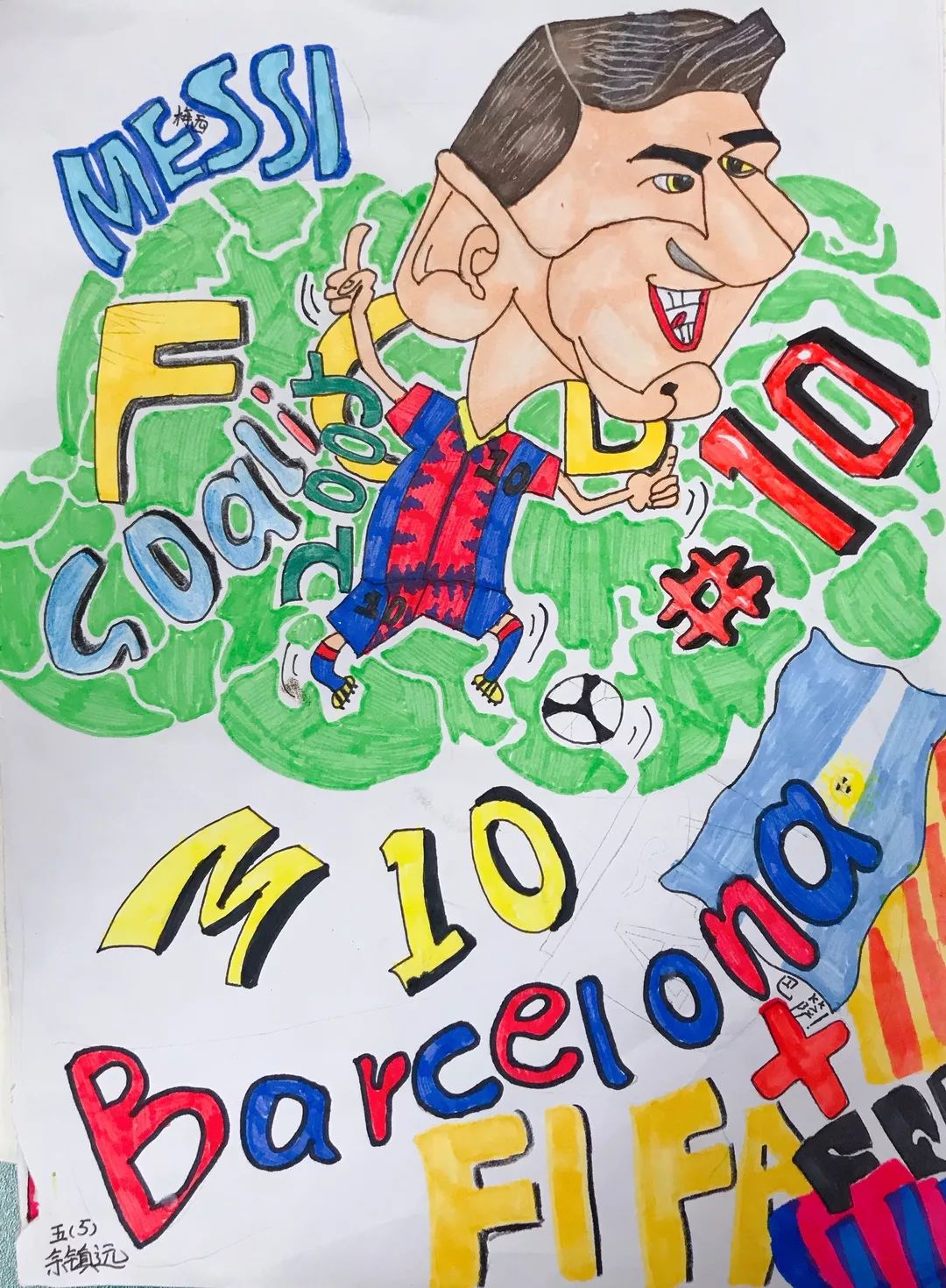 简笔画c罗与梅西,足球小学生c罗