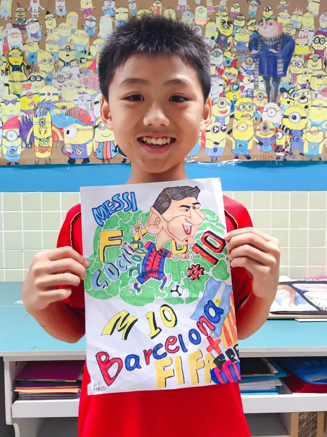 简笔画c罗与梅西,足球小学生c罗