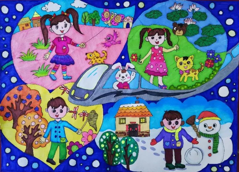 画火车大比拼!谁家娃这么优秀?