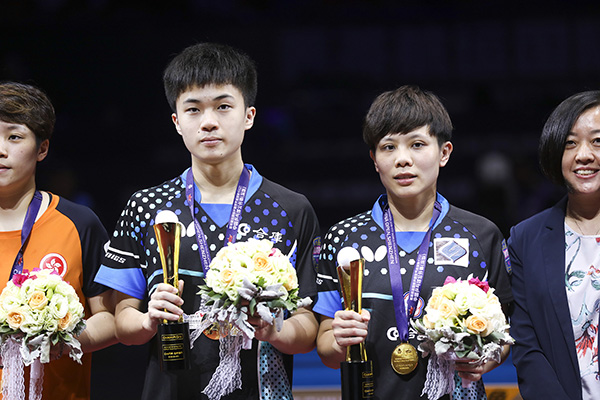 中国队vs中国台北乒乓球陈梦,陈梦许昕夺冠视频完整版