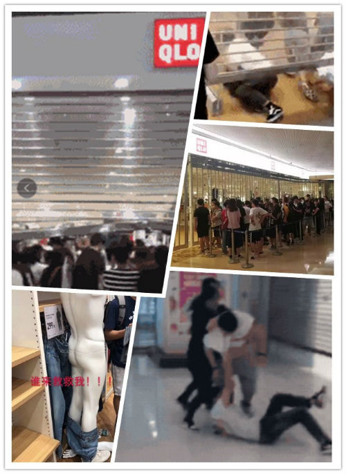疯抢优衣库限量版,优衣库疯抢体恤视频