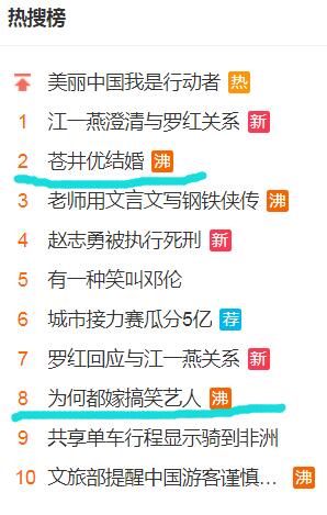 苍井优结婚了，现在去当搞笑艺人还来得及娶新垣结衣