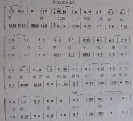 戏曲的调子一样,戏曲的唱腔和动作