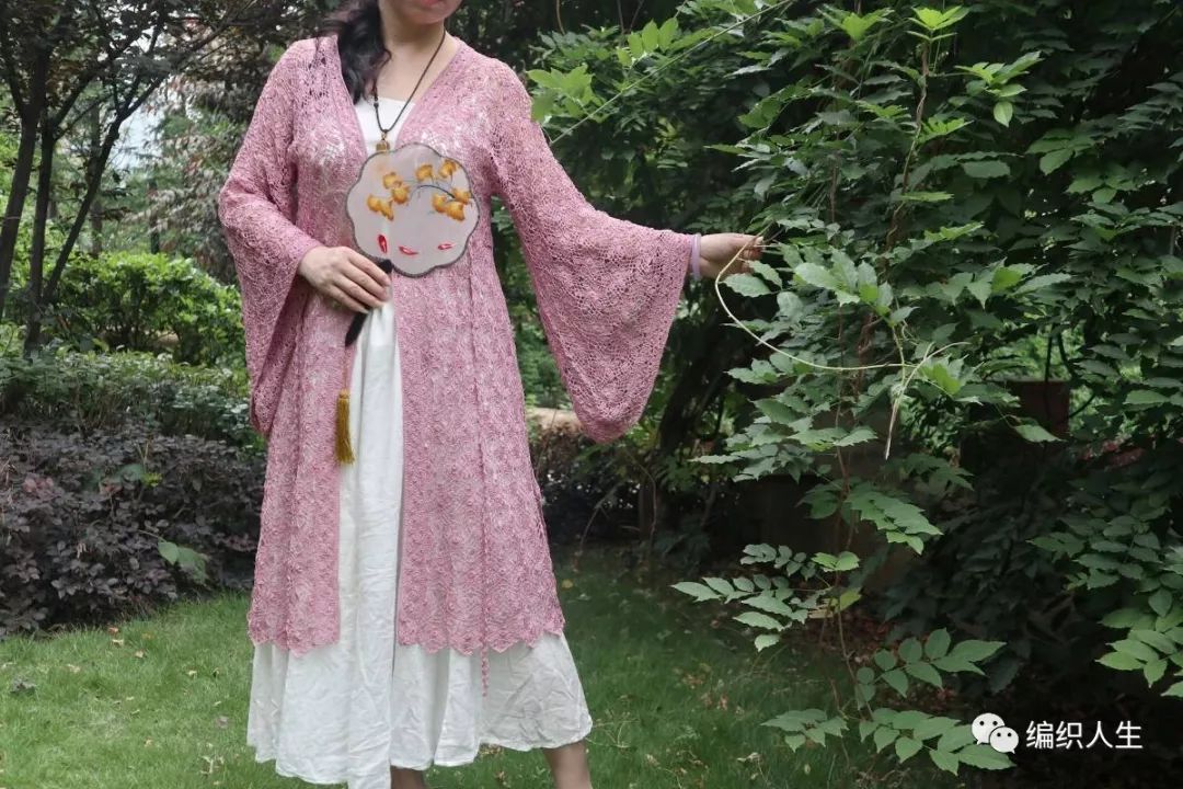 钩针开衫小课堂工作室,钩针梅花一线连长袖开衫