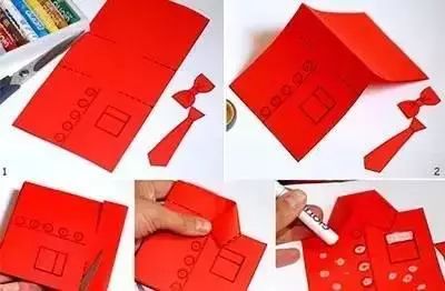 父亲节礼物手工贺卡简单有惊喜,父亲节手工花小礼物简单又漂亮