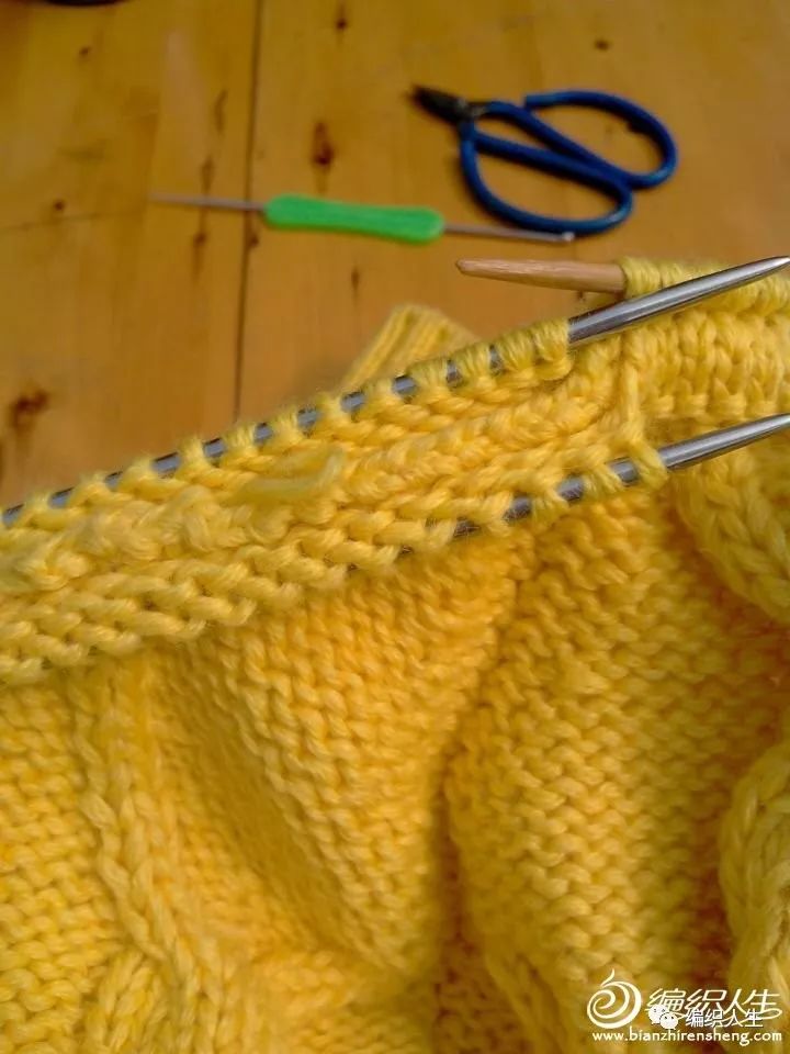 男士插肩袖扭花元宝针毛衣编织,插肩袖羊绒线薄款手工织毛衣教程