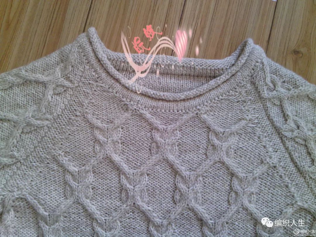 男士插肩袖扭花元宝针毛衣编织,插肩袖羊绒线薄款手工织毛衣教程