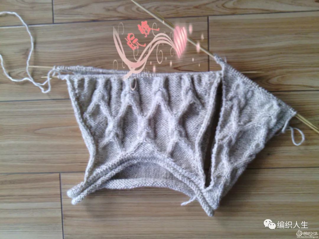 男士插肩袖扭花元宝针毛衣编织,插肩袖羊绒线薄款手工织毛衣教程