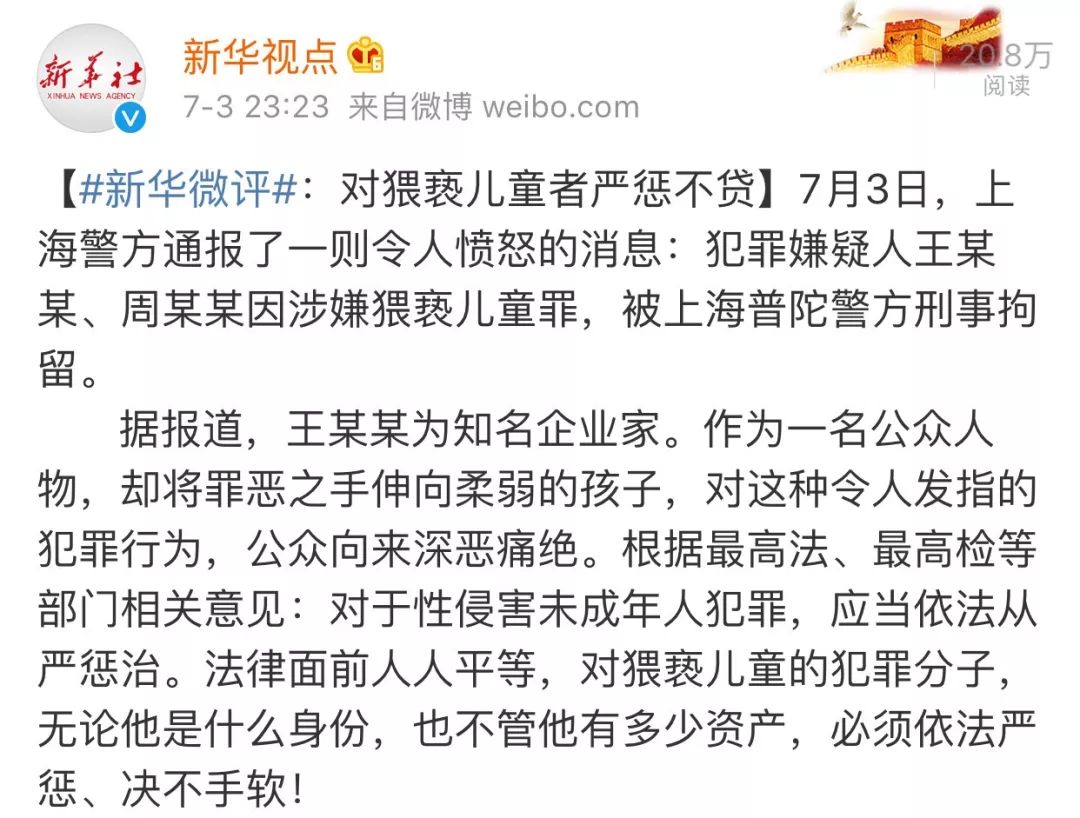 新城原老总猥亵女童获刑,新城控股老板涉嫌9岁女童遭刑拘