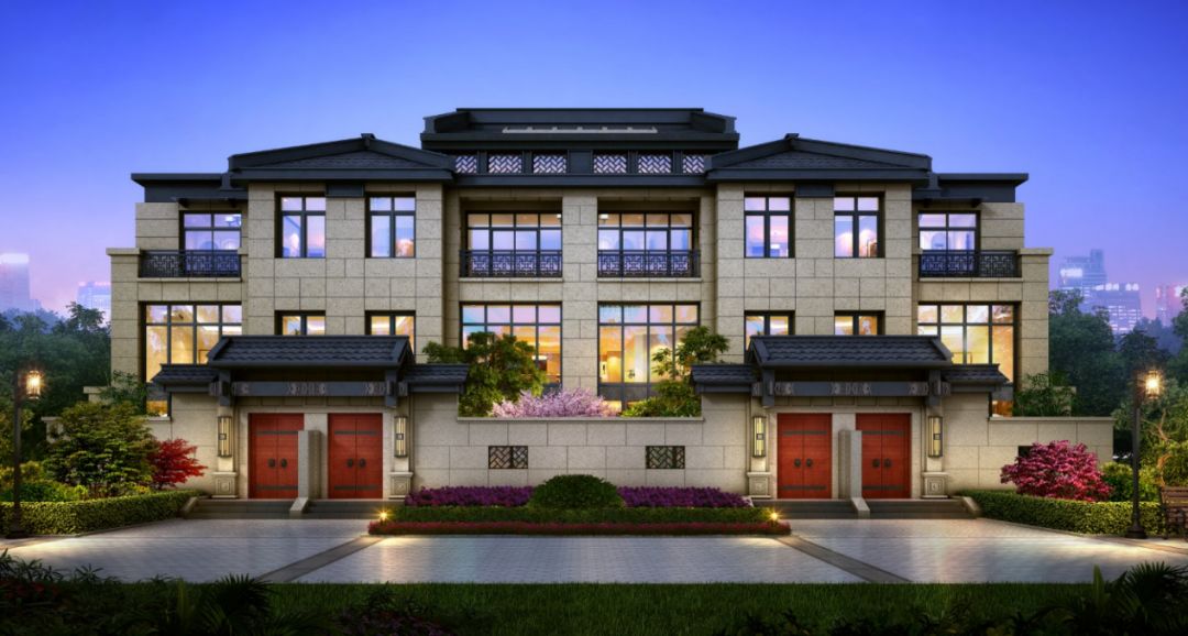 松江联排别墅价目表,松江富人区三合一的中式别墅