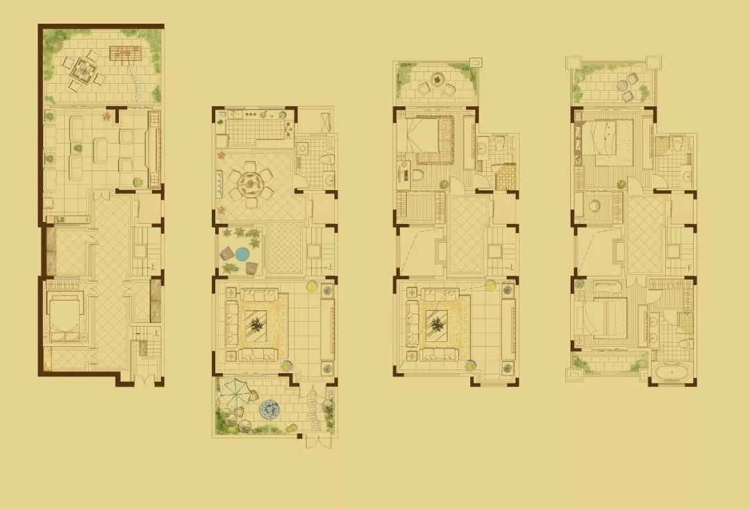 松江联排别墅价目表,松江富人区三合一的中式别墅