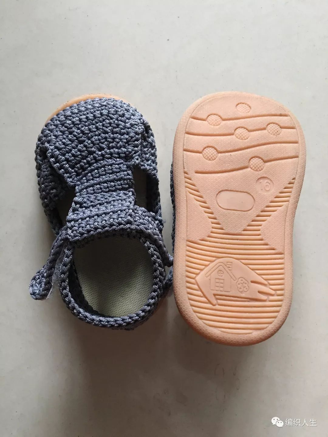 钩针宝宝鞋手工diy,宝宝学步鞋编织教程