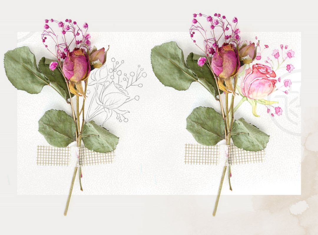 清新又自然的治愈系小水彩下篇,治愈系小水彩风景手绘教程过程