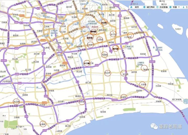 上海浦东十八镇,上海老浦东各镇分布图