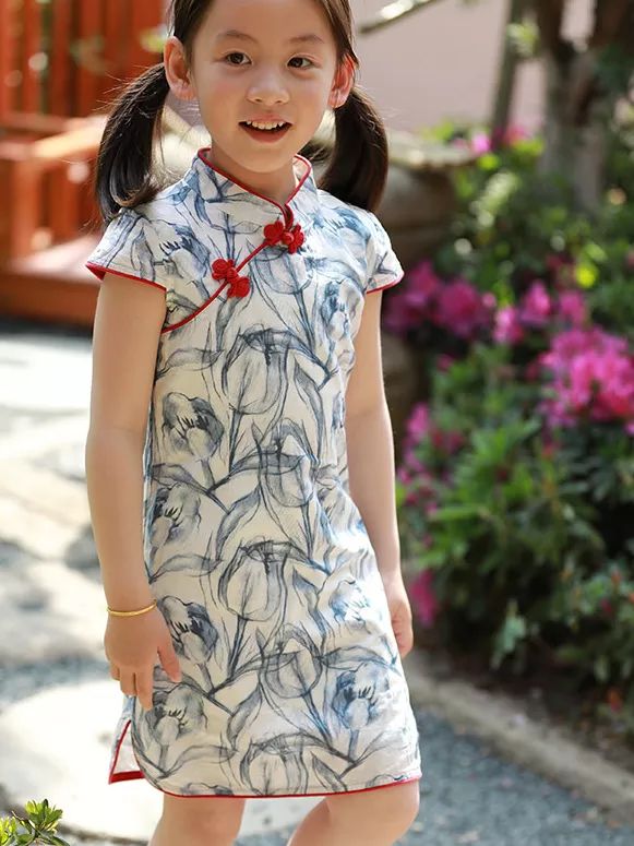 夏季改良中国风童装,改良版中式童装