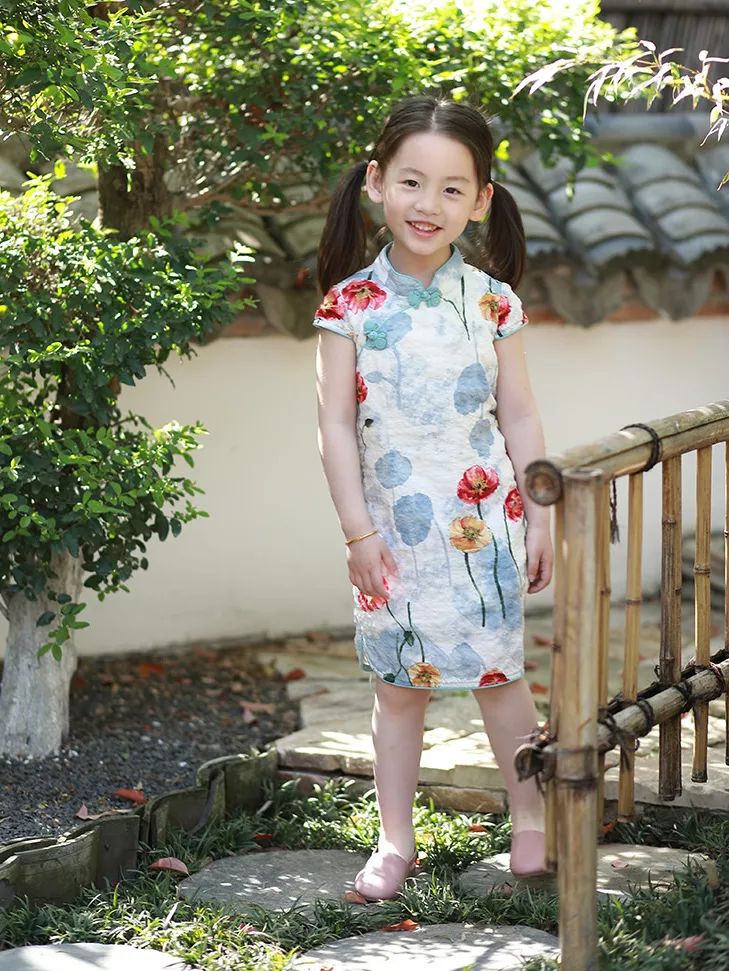 夏季改良中国风童装,改良版中式童装