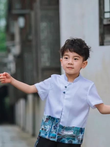 夏季改良中国风童装,改良版中式童装