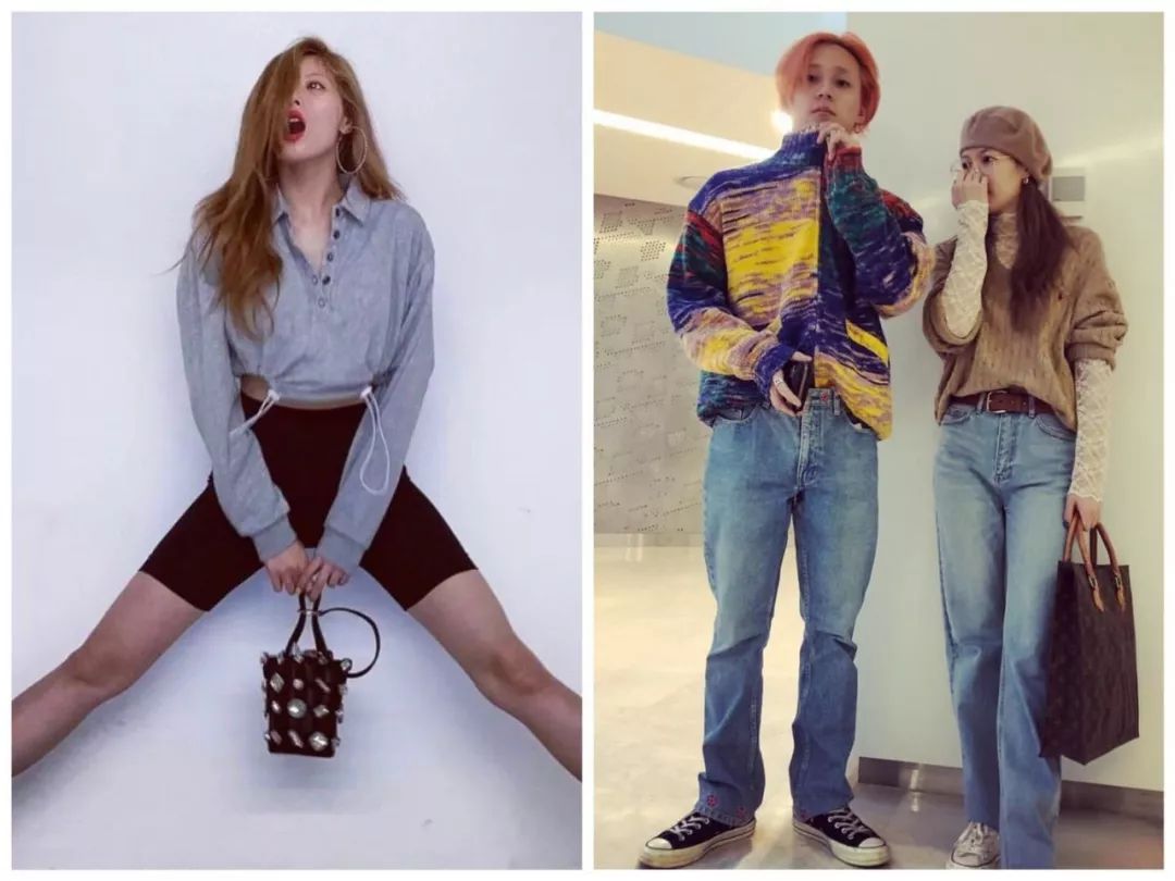 杨幂泫雅风,泫雅机场黑西服穿搭