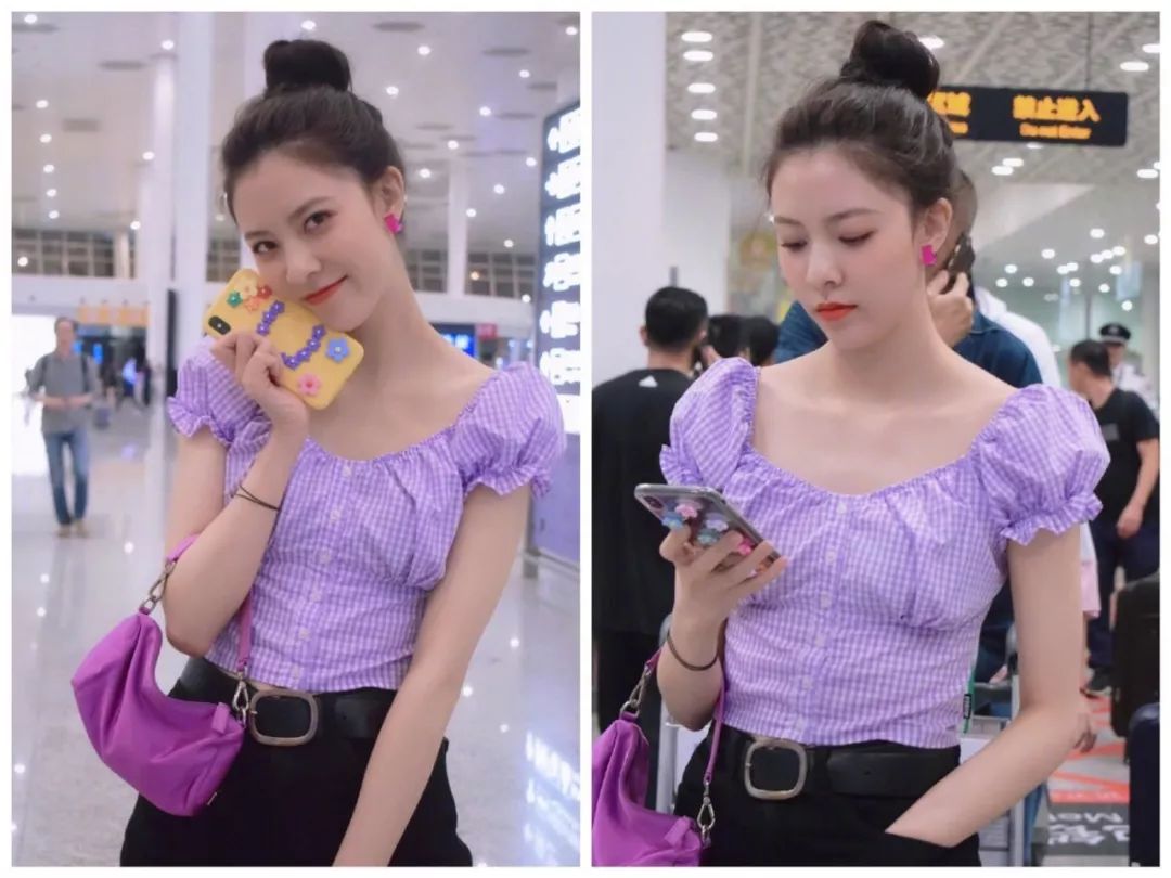 杨幂泫雅风,泫雅机场黑西服穿搭