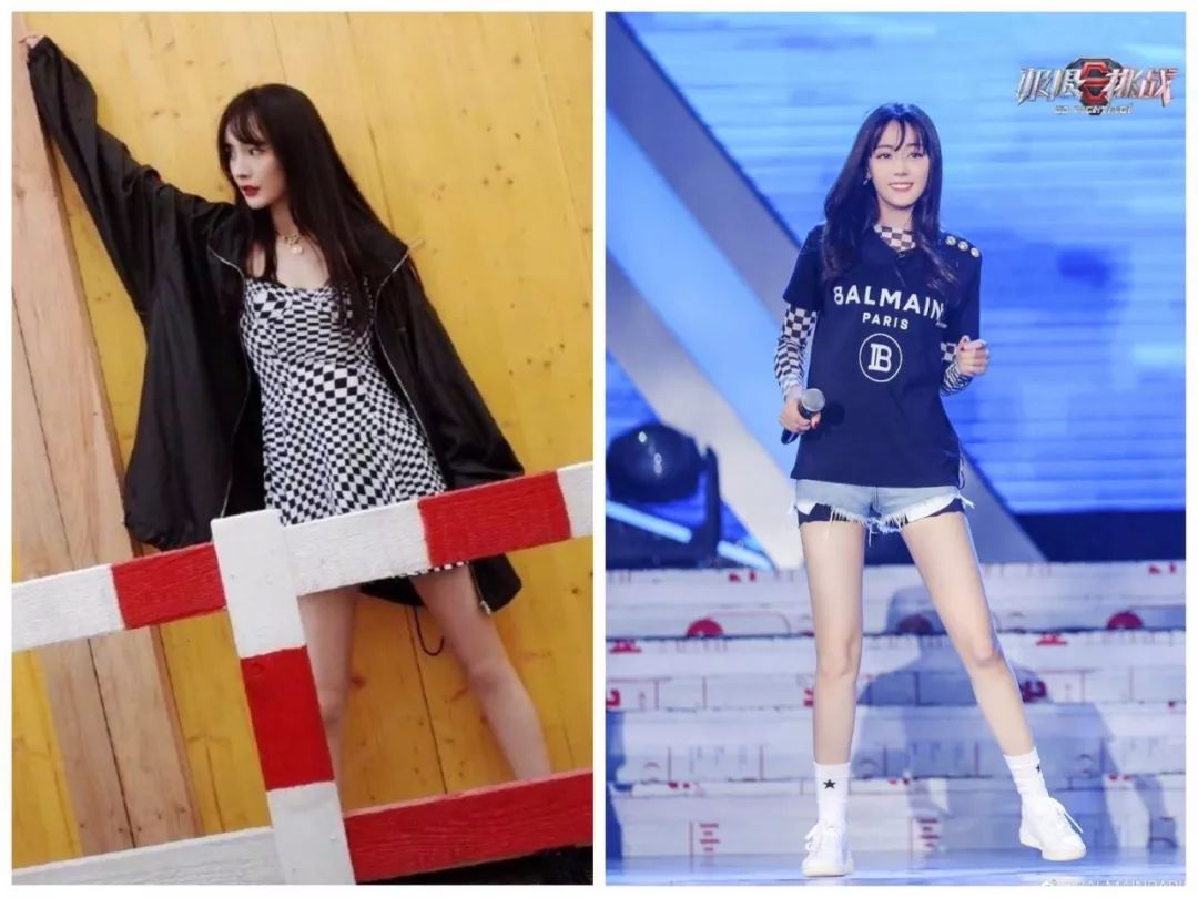 杨幂泫雅风,泫雅机场黑西服穿搭