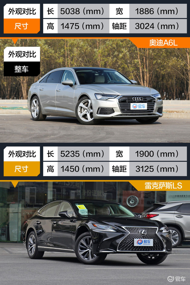 奥迪a6l挑战奔驰e300,奥迪a6l40tfsi和雷克萨斯es