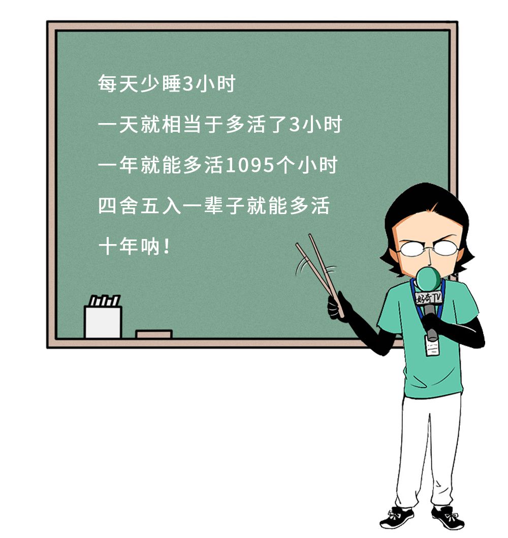 漫画科普:小剧场--熬夜时身体里在上演哪些好戏?