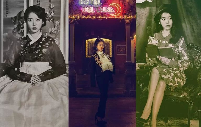 德鲁纳酒店iu最新造型,iu德鲁纳酒店造型合集图片