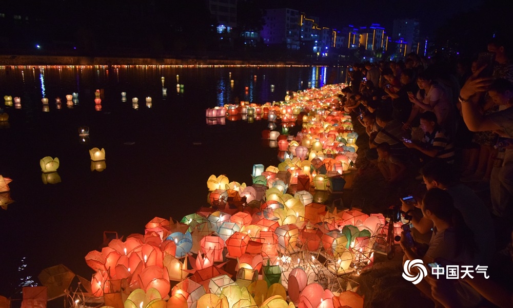 广西资江河灯节,广西资源河灯节直播