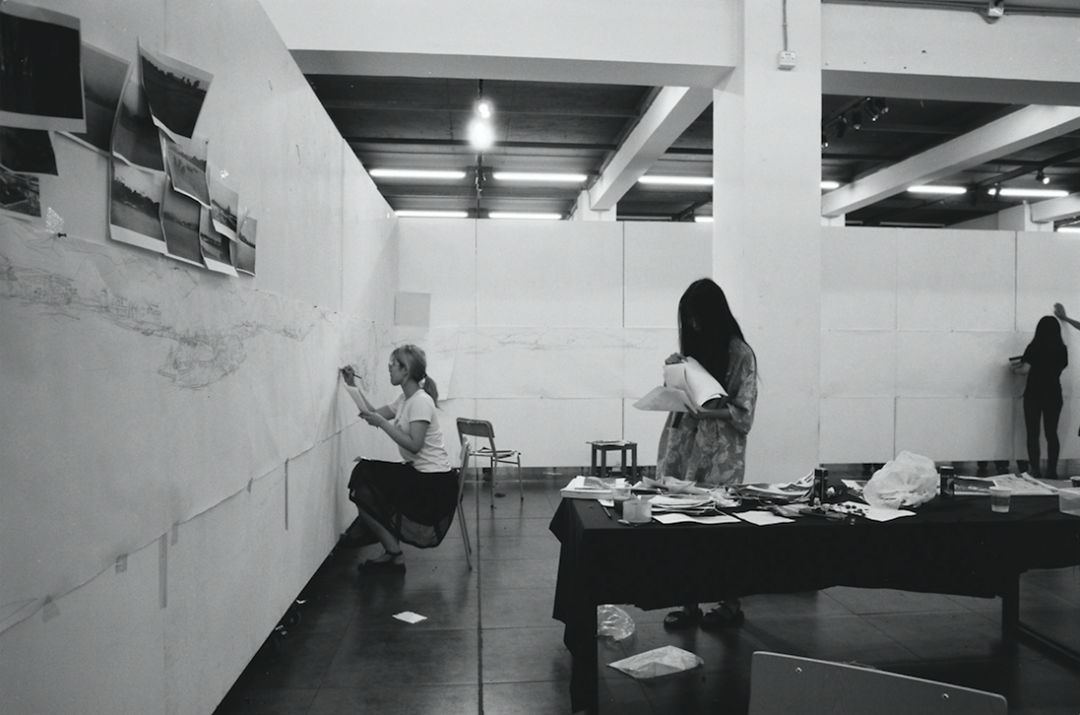 两岸书画作品展现场,中国画长卷手卷全国展