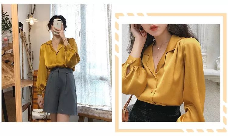 简单的衬衫这样穿也好看,衬衫怎么穿不要太好看