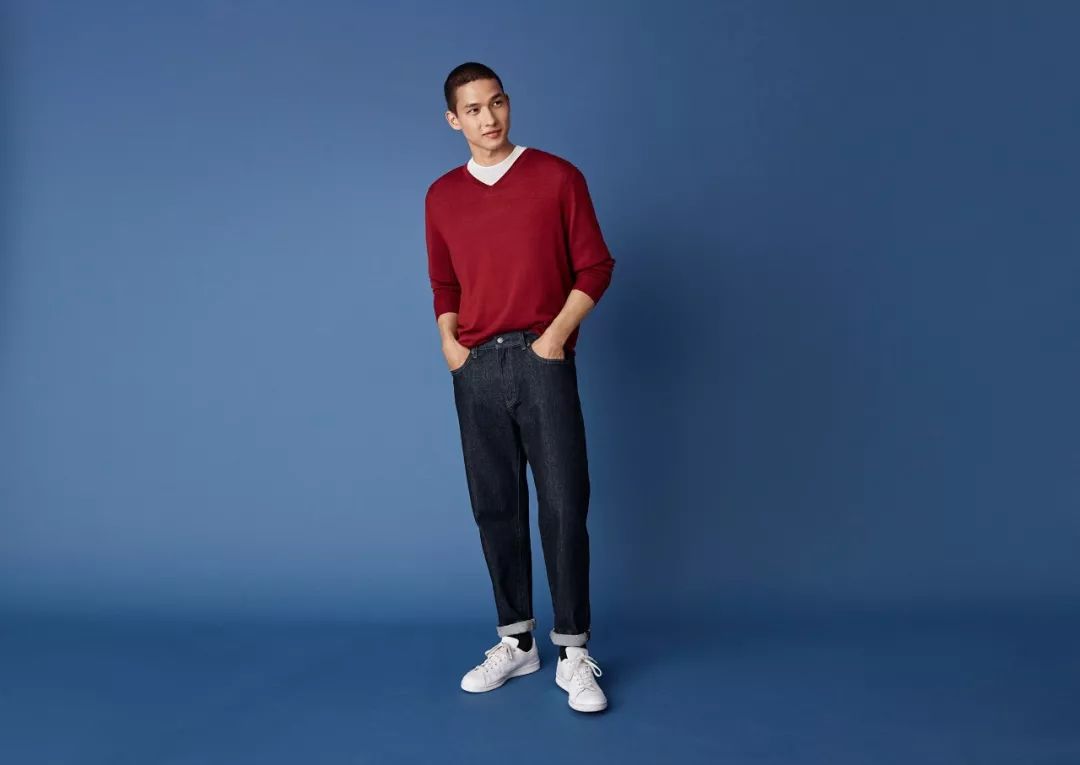 优衣库宽腿廓形牛仔裤搭配,优衣库显腿长的裤子