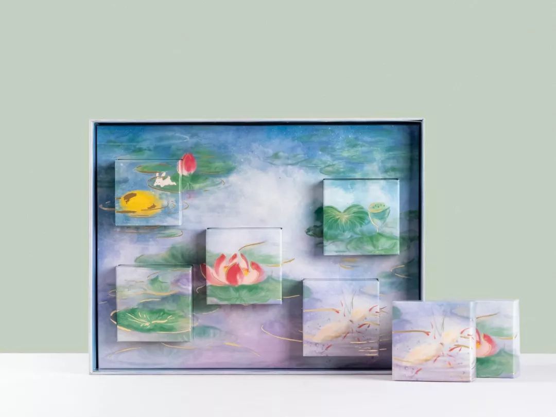 宫廷荷塘月色月饼,荷塘月色做成月饼