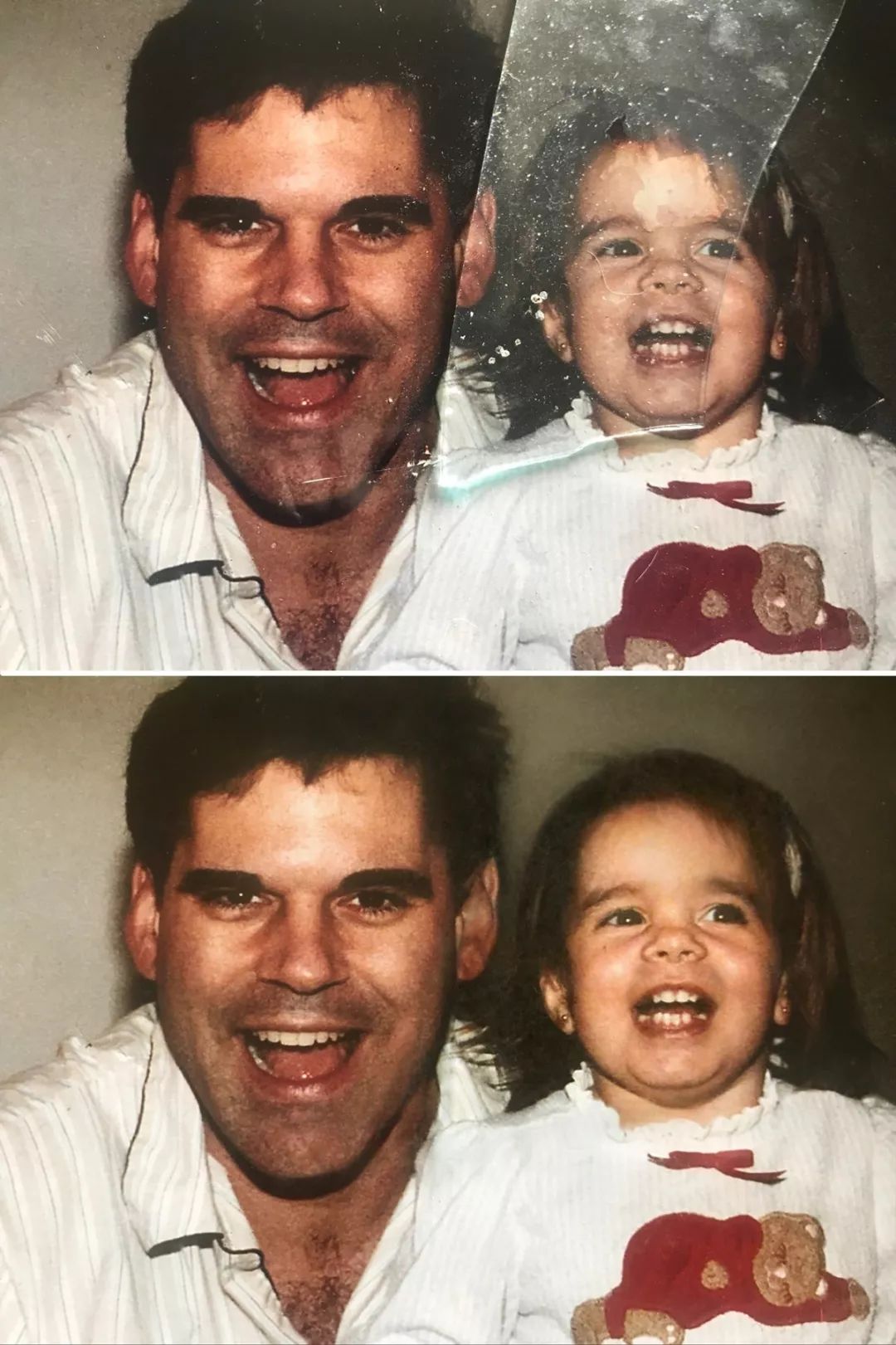 原来的老照片修复一下,修复污损老照片