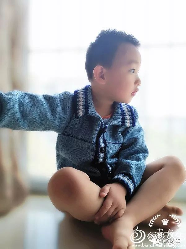 儿童棒针粗线开衫毛衣全集,獭兔珊瑚绒儿童开衫毛衣编织