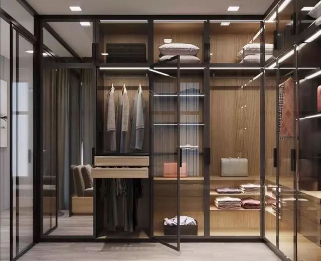 适合年轻人的衣柜玻璃门,最新流行的衣柜极简玻璃门