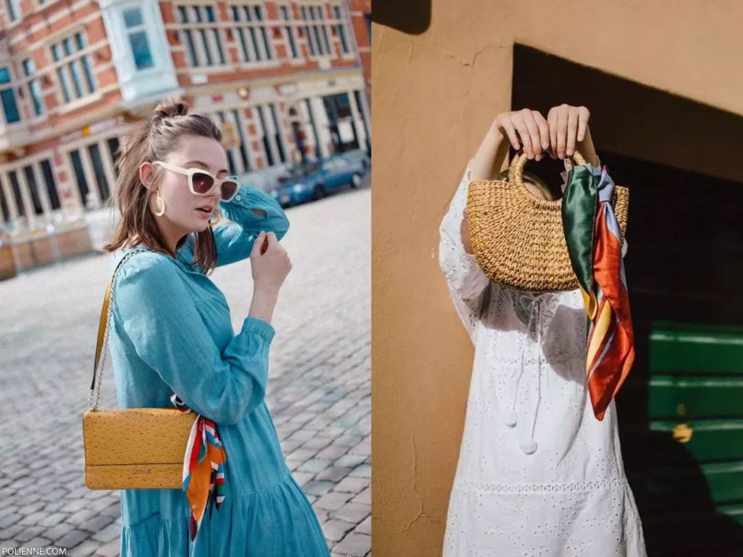 丝巾新系法这样穿美出新高度,秋冬细窄条丝巾的系法大全