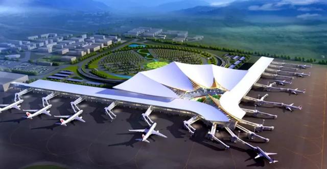 贡嘎机场全景视频,贡嘎机场t3航站楼效果图