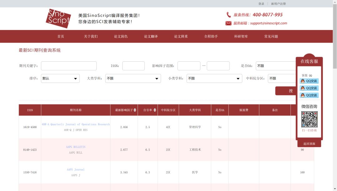sci期刊官网查询,sci期刊权威查询网站