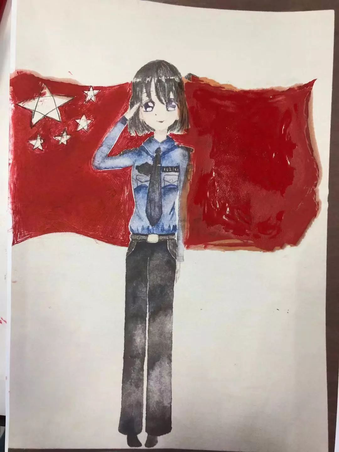 不一样的国庆献礼，福州警宝画出对祖国的爱