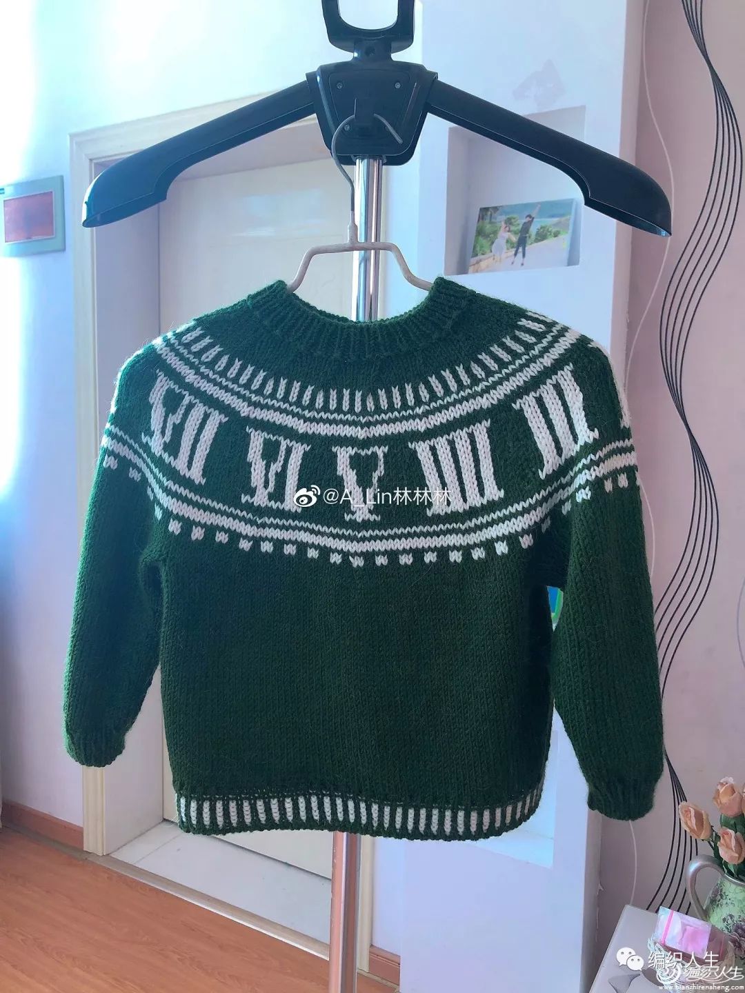 喵夫人镂空花套头毛衣,棒针天鹅套衫