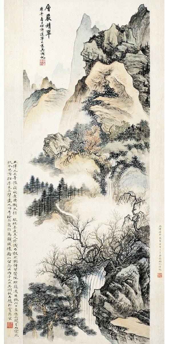 画家吴湖帆的作品,画家吴湖帆花鸟画作品
