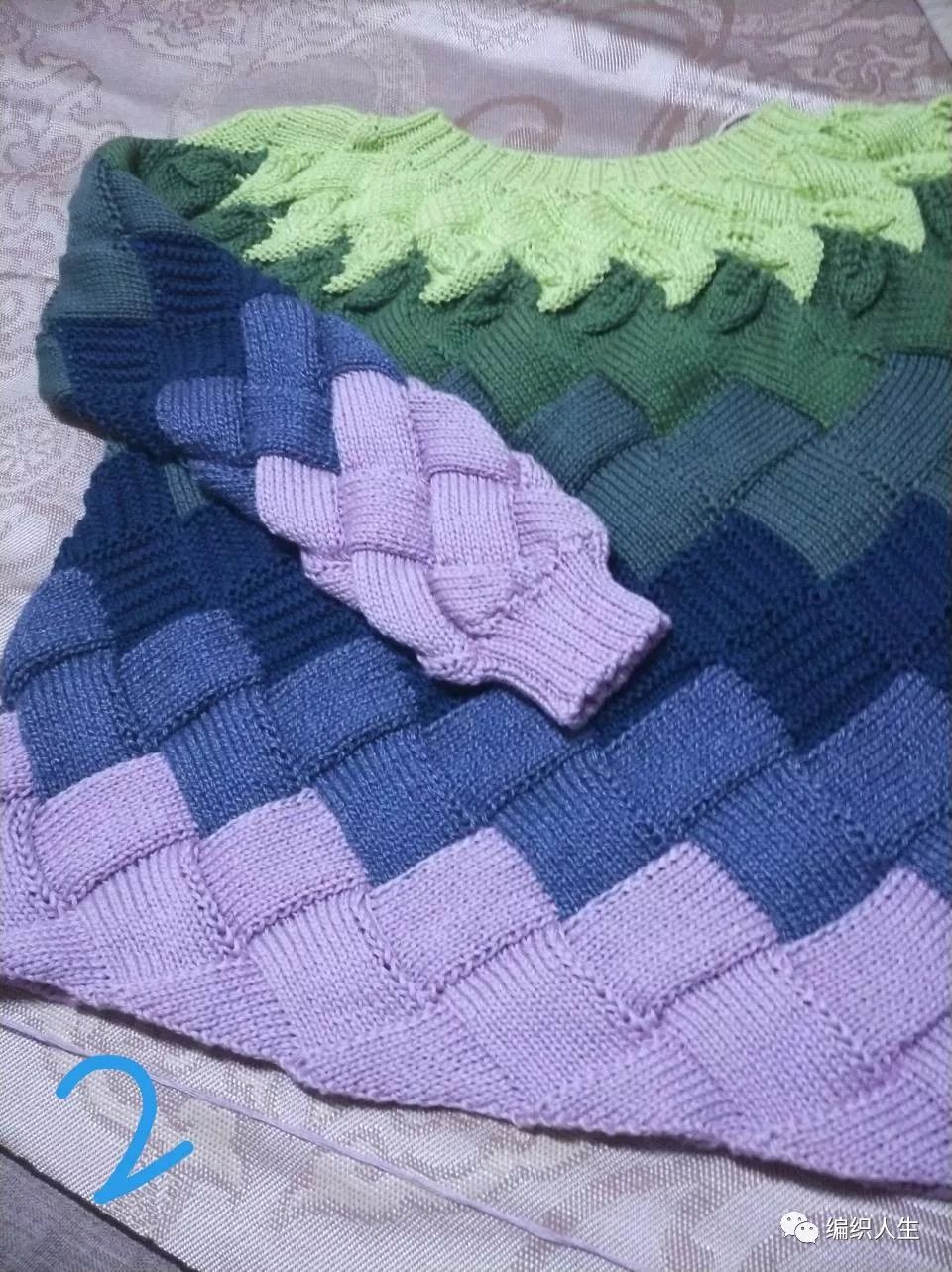 马海毛毛衣十三针编织花样图解,白桦编织衣服袖子收针