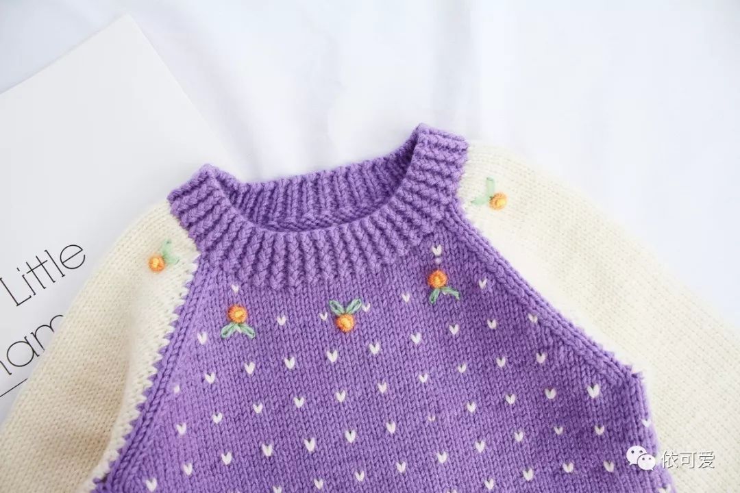 拼色儿童毛衣编织教程满天星,小孩外套毛衣编织教程满天星