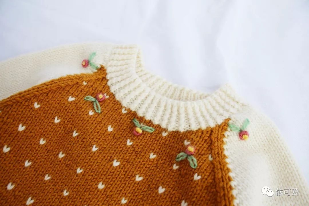 拼色儿童毛衣编织教程满天星,小孩外套毛衣编织教程满天星