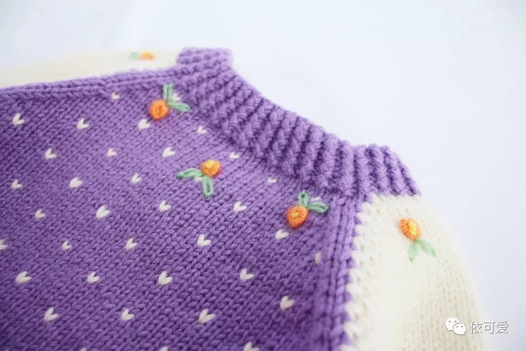 拼色儿童毛衣编织教程满天星,小孩外套毛衣编织教程满天星