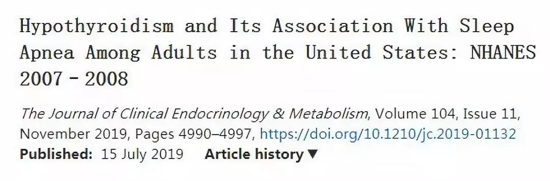 要警惕睡眠呼吸暂停低通气综合征,甲减睡眠呼吸暂停